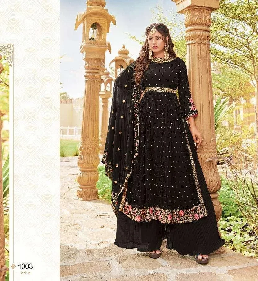 FG-Designer Heavy Embroidery Readymade Plazzo Suits Catalog