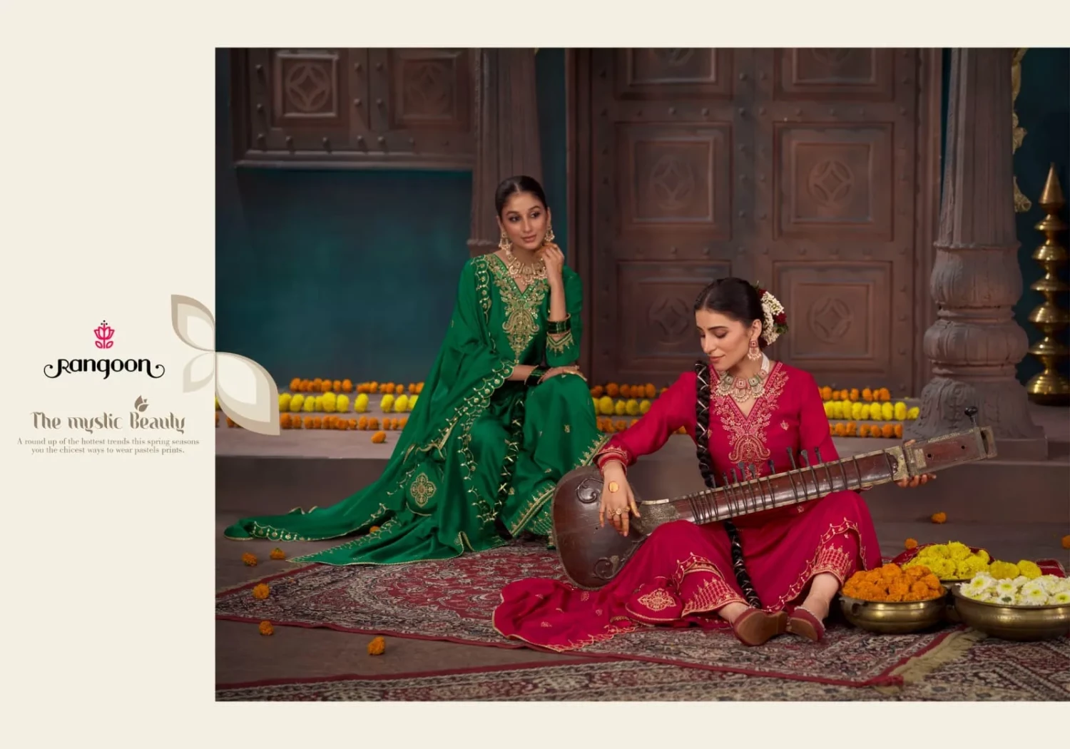 BYC- AKSHARA DESIGNER SILK PLAZO SUIT CATALOG