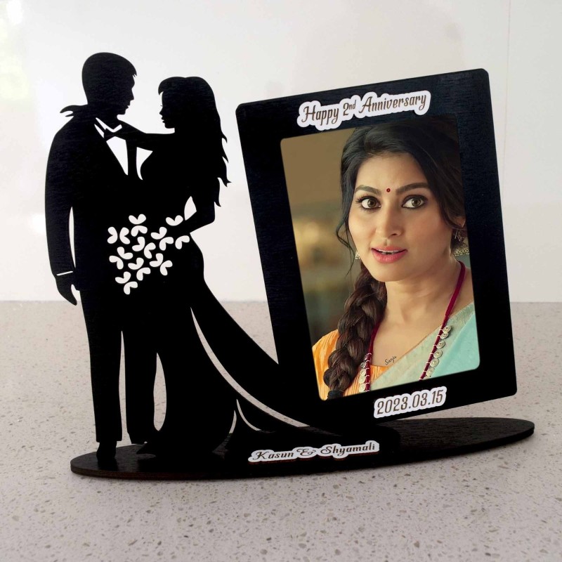 Wooden photo table holder