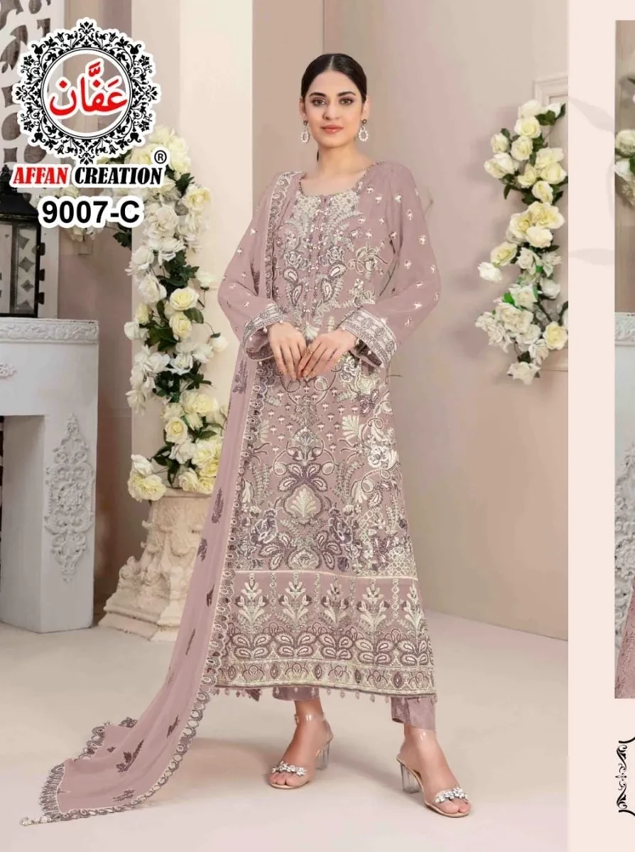 Ashtha-AFFAN-9007-Designer Georgette Pakistani Suit Catalog