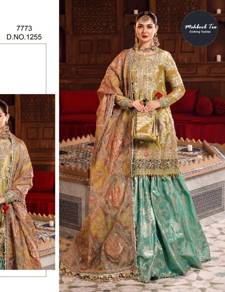 URVI EXPORT-MT-7773-ORGANZA WHOLESALE DESIGNER SARARA SUIT CATALOG